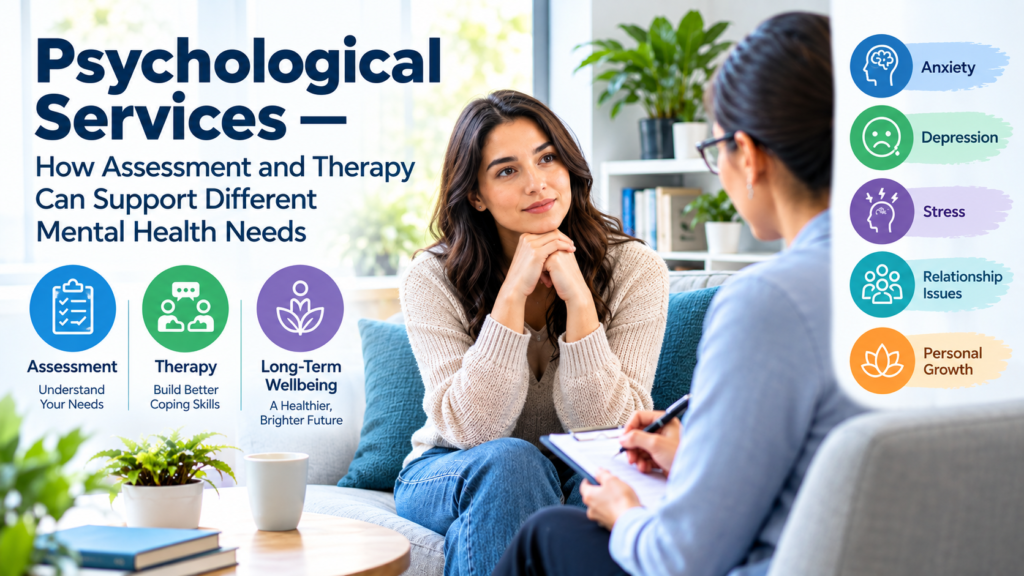 Psychological Services — How Assessment and Therapy Can Support Different Mental Health Needs Psychological Services — How Assessment and Therapy Can Support Different Mental Health Needs